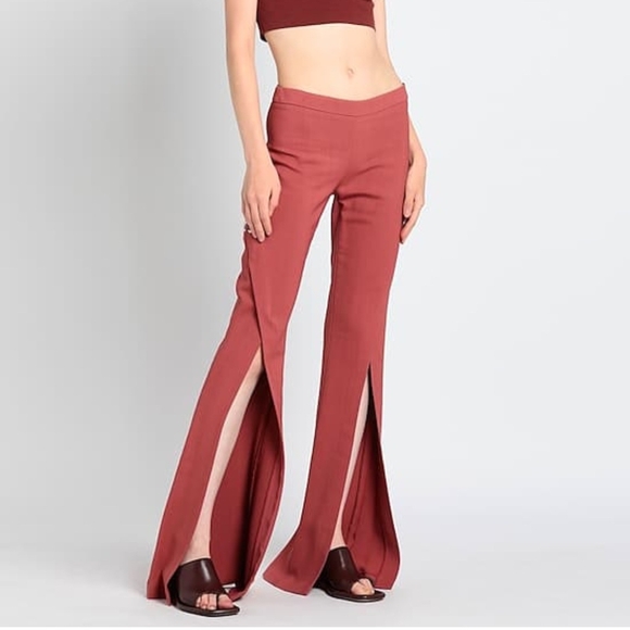 Elisabeta Franchi Pants - Elisabeta FRANCHI Rust Flare Pants. SZ 6. NWT